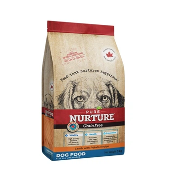 Сухой корм для собак на всех стадиях жизни Pure Nurture Grain Free Power of 3 Lamb with Potato с ягненком и картофелем 3 кг