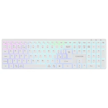 Клавиатура беспроводная Canyon HKB-W11, White (CNS-HBTK11W)