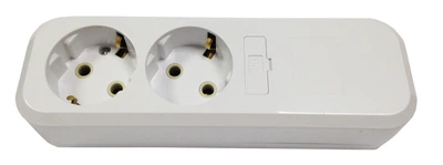 Колодка 2 гнізда із заземленням (ABS-пластик) MODERN LUMANO