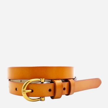 Ремень женский из натуральной кожи Weatro zhin-kit-18k-0071 110 см Рыжий (3083271766)