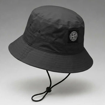 Летняя панама Stone Island унисекс с логотипом стон. Панамка стон айленд, стоник
