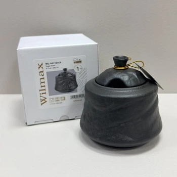 Сахарница фарфоровая 280 мл Slatestone Wilmax WL-661160 черная