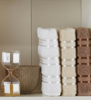 Набор полотенец Gursan Cotton Stripe Micro Deluxe - Brown 70*140 (3 шт)