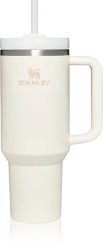 Термокружка Stanley Quencher H2.O FlowState™ Tumbler з трубочкою і ручкою 1.18 л Кремовий