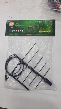 Активна кімнатна антена Eurosky ES-008 OMEGA DVB-T DVB-T2 для Т2 телебачення телевізійна антена з підсилювачем 28 дБ всехвильова цифрова антена 5V прийом ефірних каналів HDTV кабель 2 м широкоспрямована для дому квартири офісу