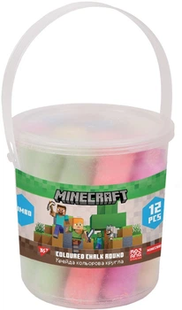 Мел цветной YES Minecraft Jumbo 12 шт в ведре (400549) (5056574457998)