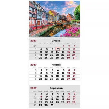 Календарь настенный квартальный спираль 29,7*42 Romantic 3 (8801-27-15-A)