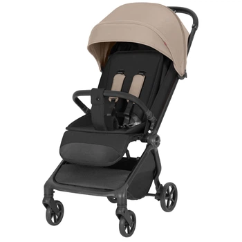 Прогулянкова коляска CARRELLO Atom S CRL-5526 автоматичне складання 1 дотиком, вага 7,5 кг, розмір ручної поклажі, сумка-рюкзак у комплекті, капюшон SPF 50, від 6 місяців до 22 кг Evening Beige