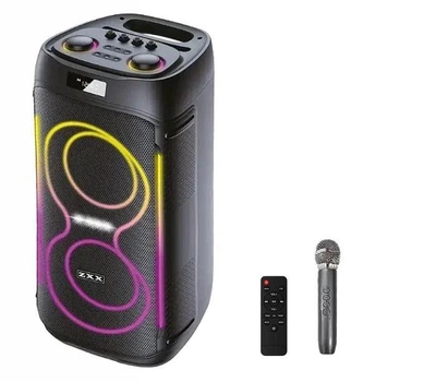 Акустическая переносная колонка ZXX-5509 120Вт 2x6,5" 265х265х620мм TWS/FM/USB/TF/BT/LED/REC/ДК/MIC