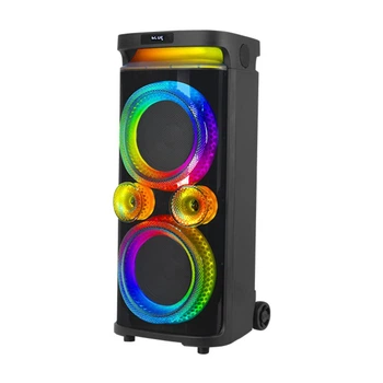 Переносная Bluetooth колонка KOLAV-D2828 с микрофонами и пультом Портативная акустика 80 Вт 8"