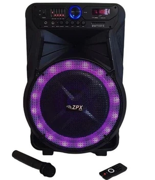 Портативна акустична Bluetooth-колонка з RGB-підсвічуванням і мікрофоном ZPX-7772 15" 250Вт 60х40х35 см