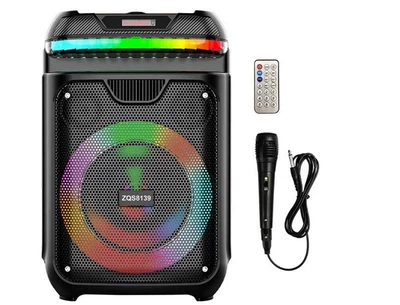 Акустическая переносная колонка ZQS8139 120Вт 8" 300*250*380 мм 1MIC+MP3+USB+FM+BT