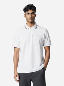 Поло довге чоловіче Tommy Hilfiger RWB Collar Reg Polo TH12005.2L L Біле (444586999613)
