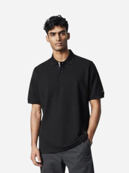 Поло длинное мужское Tommy Hilfiger Tonal Embroidery Logo TH12001.11L L Черное (444583734025)