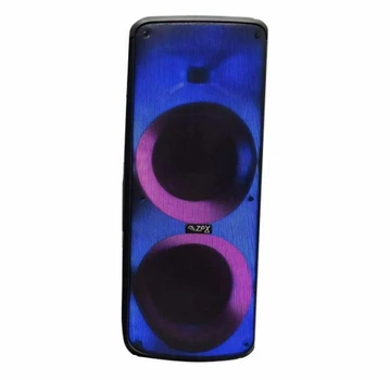 Портативна акустична Bluetooth-колонка з RGB-підсвічуванням і 2 бездротовими мікрофонами ZPX-7779 2х8" 400Вт 90х22х25 см