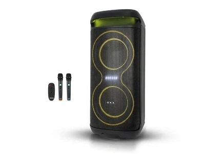 Акустична переносна колонка ZXX-5570 100Вт 2x6"34х30х70 см TWS/FM/USB/TF/BT/REC/LED/2MIC/ДК