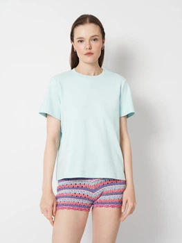 Футболка хлопковая женская Vero Moda 10294544 XL Blue Glow (5715870850857)