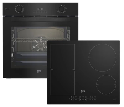 Комплект Духова шафа електрична Beko BBIS17300BCS + Варильна поверхня індукційна Beko HII64200FMT