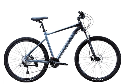 Велосипед Спортивний 29 дюймів Corso Cyber CB-932 обладнання Shimano Alivio алюмінієва рама 21 дюйм 27 швидкостей. Black and Grey (194756)