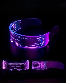 Светодиодные очки LED очки с подсветкой 7 цветов, очки для вечеринок, косплея , рейвов