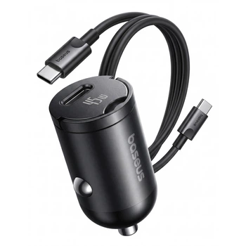 Автомобильное зарядное устройство Baseus PrimeTrip VP2 45W с кабелем (Type-C, 45W) (C0206800). Black