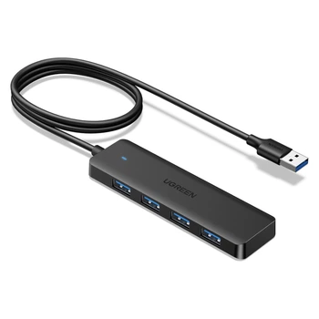 USB-хаб Ugreen CM219 USB 3.0 на 4 порта USB-A 1 м Черный (35574)