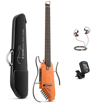 Электроакустическая бескорпусная гитара Donner Music HUSH-Ⅰ Silent Guitar Mahogany Natural EC1781
