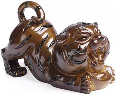 Чайна фігурка Tea Pet Тигр зі зливком 12×6×7,5 см з полістоуну, змінює колір від гарячого чаю (FD34B133BAAD)