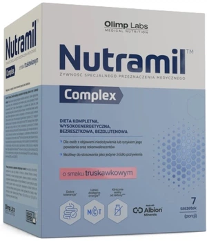 Kompleks Nutramil Olimp Nutramil Complex dieta wysokoenergetyczna proszek 7 saszetek Truskawkowy (5901330047312)