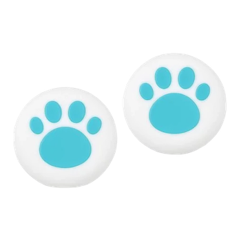 Накладки на Стики 2шт RMC Cat Paw PlayStation 5 4 3 2 1 Xbox Series One 360 Switch 2 Blue White