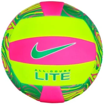 Волейбольний м'яч Nike All Court Lite Volleyball Deflated, розмір 5, синтетична шкіра, гума, машинна зшивка, колір Pink/Volt/Green(OB_B4730D997BCA)