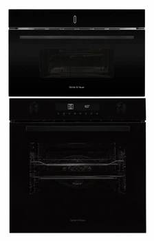 Комплект Gunter&Hauer: Духовой шкаф EOM 1370 BL FULL BLACK + Микроволновая печь EOK 3502 BL