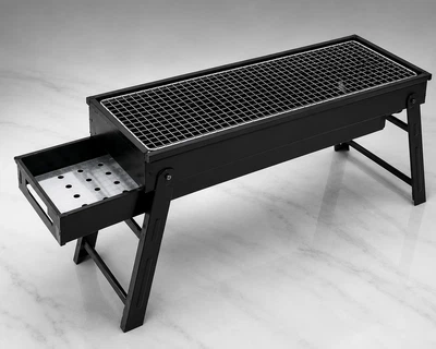 Розкладний портативний мангал BBQ Grill Portable гриль-барбекю з решіткою для пікніка та дачі
