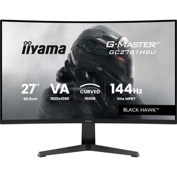 Монитор игровой изогнутый 27" IIYAMA G-Master GC2781HSU-B1 Black Hawk VA 1920x1080 144 Гц 350 кд/м² колонки 2x2 Вт Black