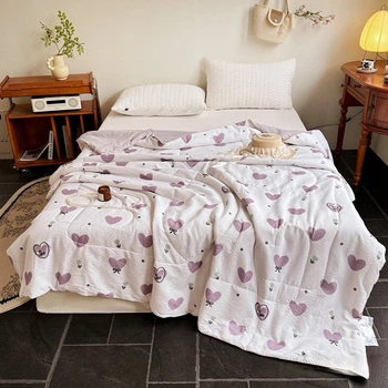 Одеяло евро летнее из муслина Colorful Home Print 6 21313 200х230 см