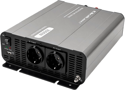 Przetwornica samochodowa Qoltec MS Wave 1500/3000W 12V / 230V (5901878526836)