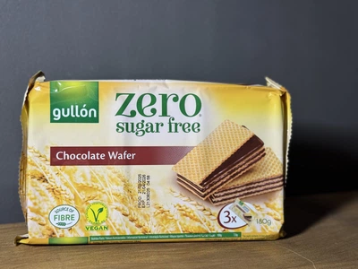 Вафли GULLON Diet Nature с шоколадом без сахара, 180 г (Испания)