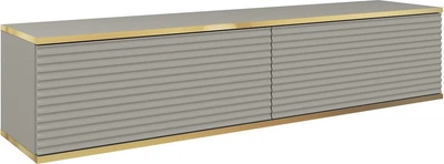 Тумба под ТВ навесная Perfect Home Oro RTV135 MDF 135x32x30 см, 2-дверная Серый (000012376959)