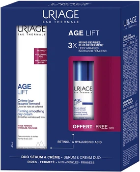 Zestaw do pielęgnacji twarzy Uriage Age Lift Krem na dzień 40 ml + Serum 10 ml (3661434009556)