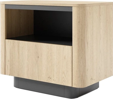 Тумба для кровати Perfect Home Torro 1S/63 38.1x50.5x63 см, 1 ящик Дуб кремона/черный (000012377490)