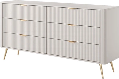 Комод Perfect Home Lante 6S/163 81.2x163.2x38 см, 6 шухляд Бежевий (000012376645)