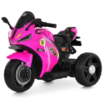 Дитячий електромотоцикл BAMBI Ducati M 6345ELR-8 рожевий (EVA, екошкіра, USB, Bluetooth)