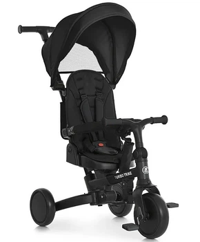 Детский трехколесный велосипед с родительской ручкой 4 в 1 Turbo Trike MT 1036 black