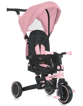 Детский трехколесный велосипед с родительской ручкой 4 в 1 Turbo Trike MT 1036 pink