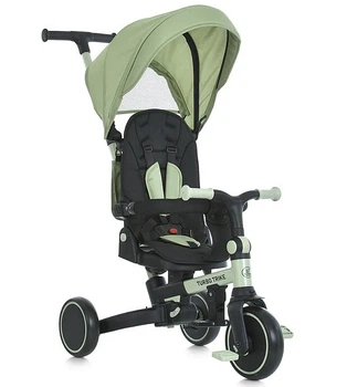 Детский трехколесный велосипед с родительской ручкой 4 в 1 Turbo Trike MT 1036 green