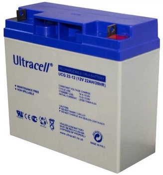 Акумуляторна батарея Ultracell UCG22-12 GEL 12V 22 Ah (182x 77 x 168) White Q1/230 (UG-28768)