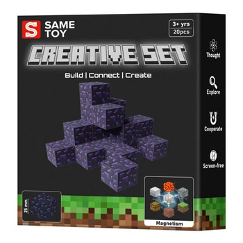 Магнитный конструктор Same Toy Creative Set Obsidian 20 деталей MCRAFT-4931-SM
