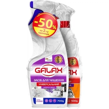 Набор бытовой химии Galax PowerClean Универсальное средство Лаванда 700 г + Средство для кухонных поверхностей 500 г (4262396149145)