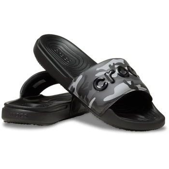 Чоловічі Крокс Шльопанці Камуфляж Слайд Чорні Crocs All Day Camouflage Slide Black/Grey (46-47, чорний)