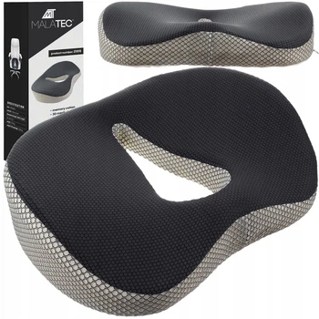 Ортопедическая подушка для сидения Malatec 21915 Memory Foam 46×36×11 см, анатомическая подушка на стул и офисное кресло, со съемным чехлом, серая